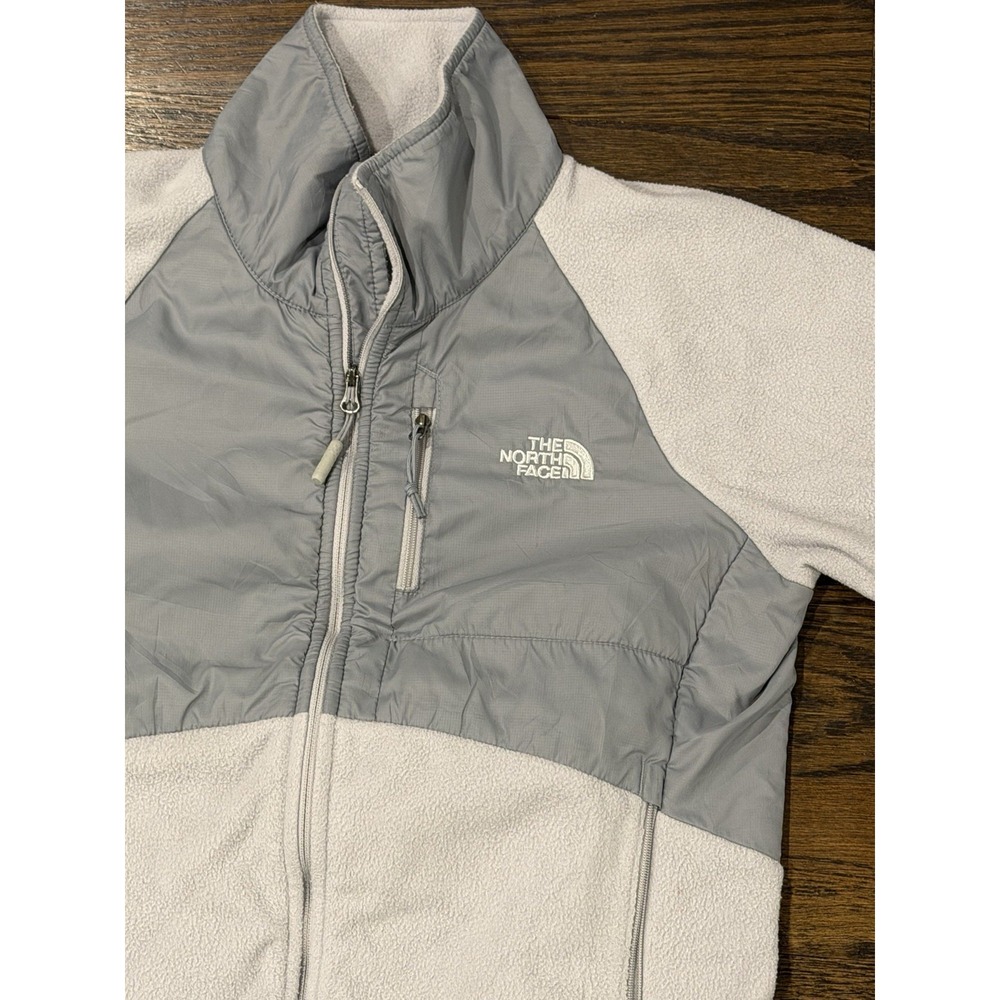 The North Face DENALI 2 Gray White Fleece Jacket Womens Small Fall